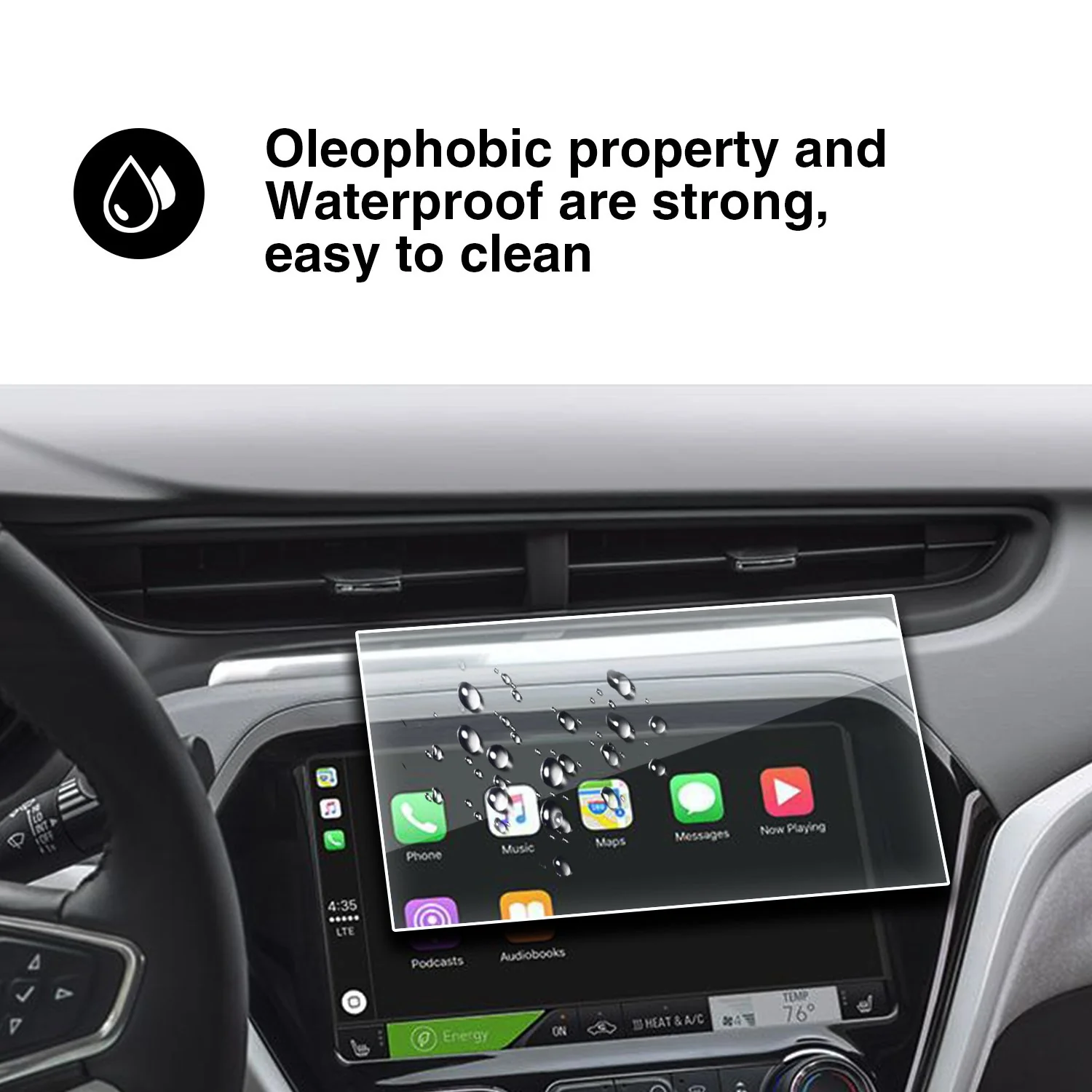 Chevy Bolt EV Screen Protector Center Touch Navigation Tempered Screen Protector, 2017-2023 - Image 4
