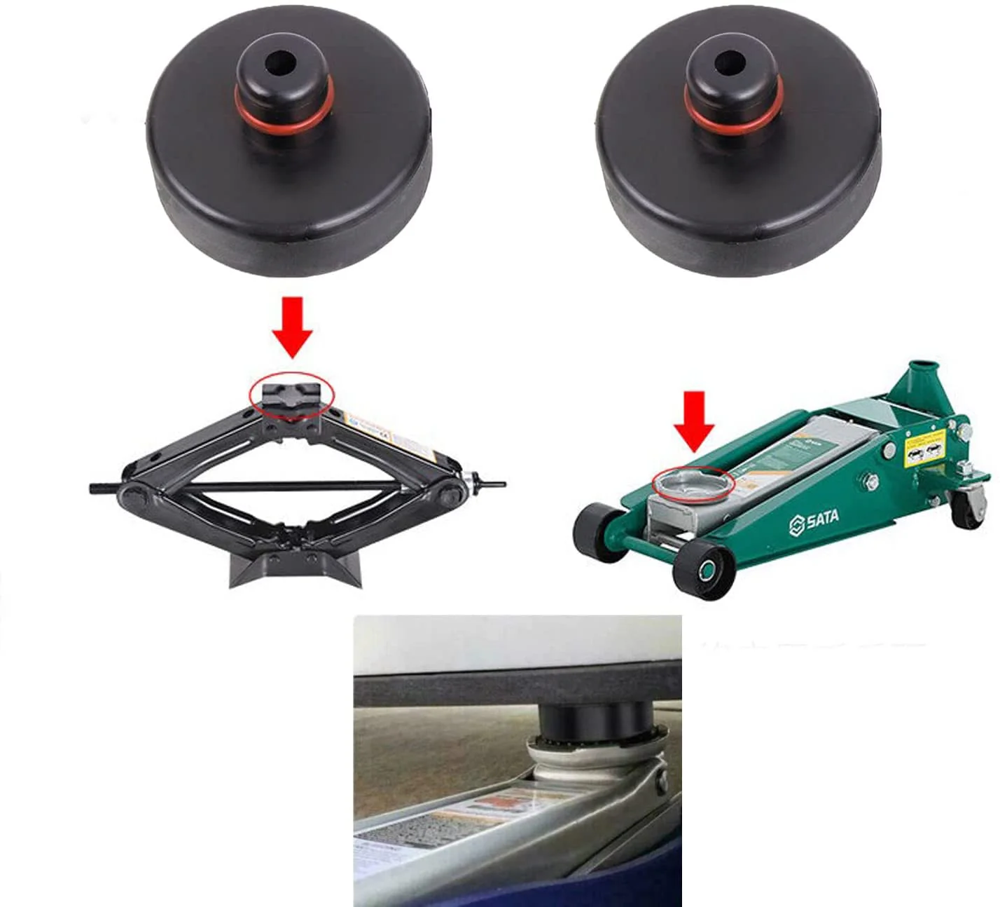 Tesla Model S, 3, X, Y Jack Lifting Pad Pucks Adapter Set, (4) Piece Set - Image 6