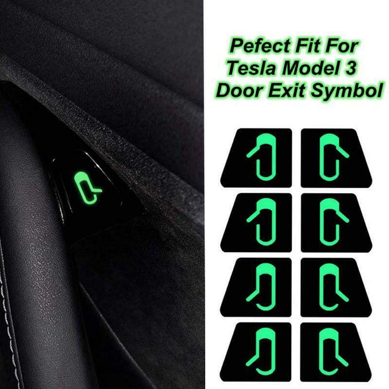Tesla Model 3, Y, Interior Door Open Exit Stickers Decal Set, Reflective, Many Colors - Image 3