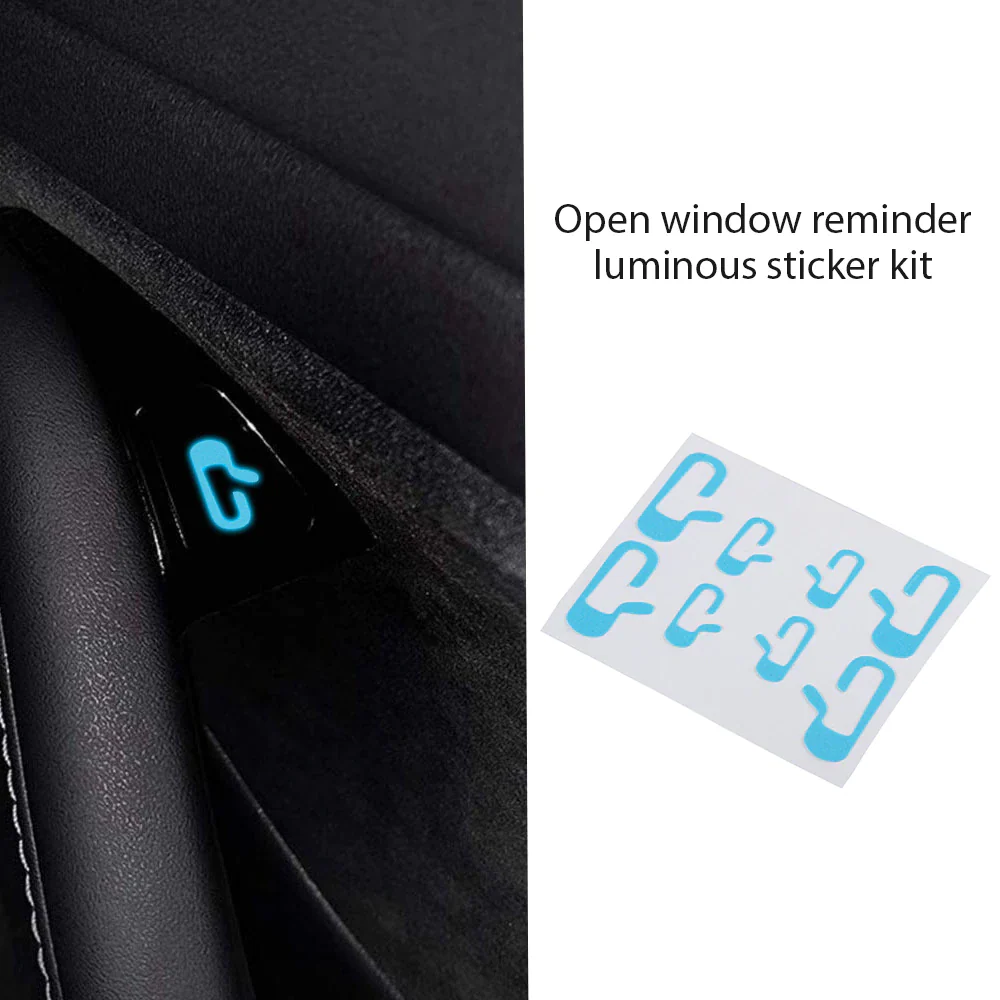 Tesla Model 3, Y, Interior Door Open Exit Stickers Decal Set, Reflective, Many Colors - Image 7