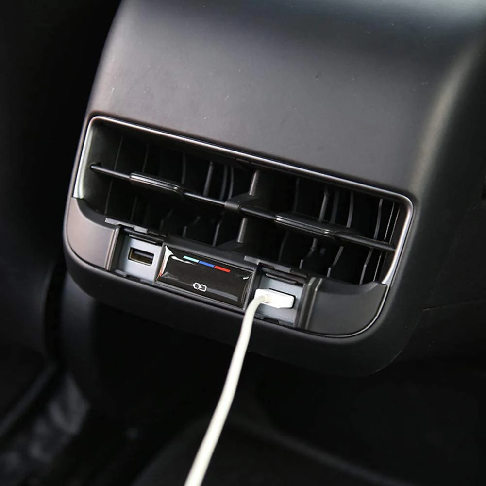 Tesla Model 3, Y Rear Air Vent Outlet USB Charging Protection Cover - Image 4