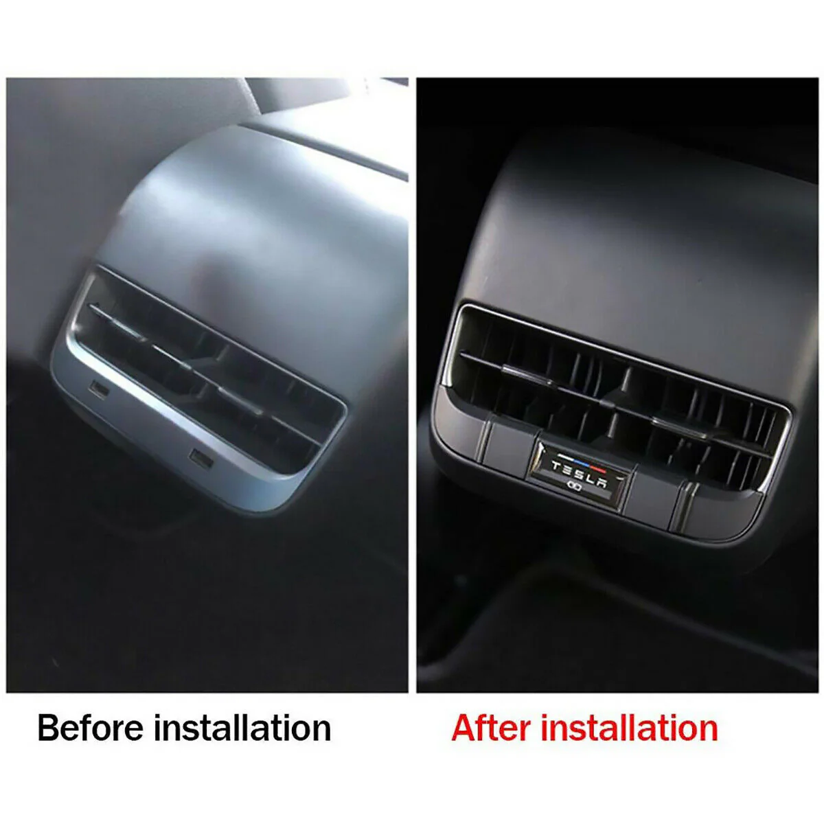 Tesla Model 3, Y Rear Air Vent Outlet USB Charging Protection Cover - Image 5
