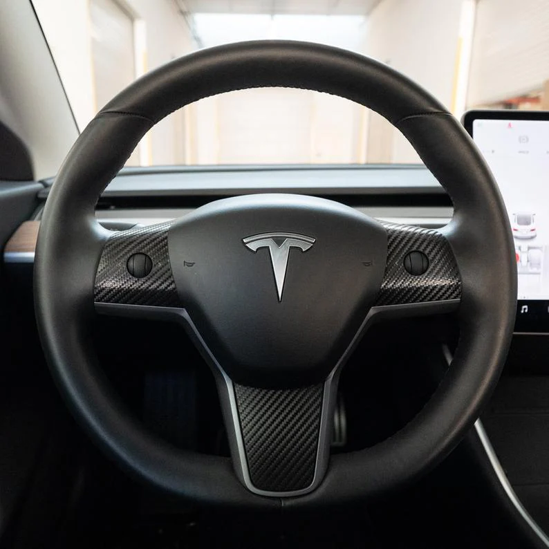 Tesla Model 3 ,Y, Steering Wheel Trim Vinyl Wrap Cover Decals, Many Colors - Image 3