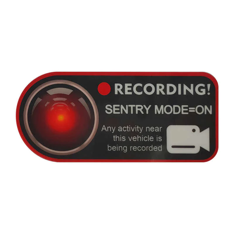 Tesla Model S,3,X,Y, Cybertruck Sentry Mode Recorder Decal Stickers - Image 4
