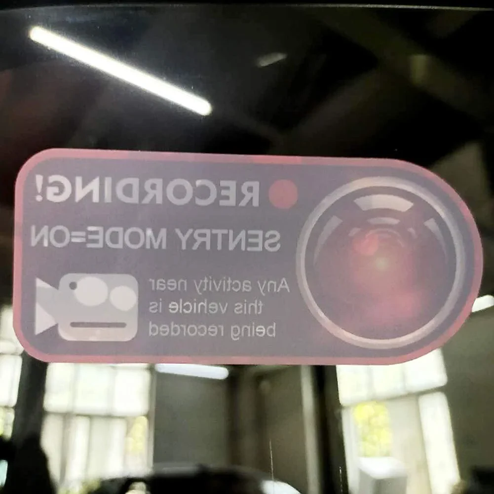 Tesla Model S,3,X,Y, Cybertruck Sentry Mode Recorder Decal Stickers - Image 5