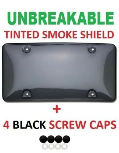 Tesla Model S, 3, X, Y, Cybertruck Smoke Gray Tinted Bubble Shield License Plate Cover With License Frame - Image 6