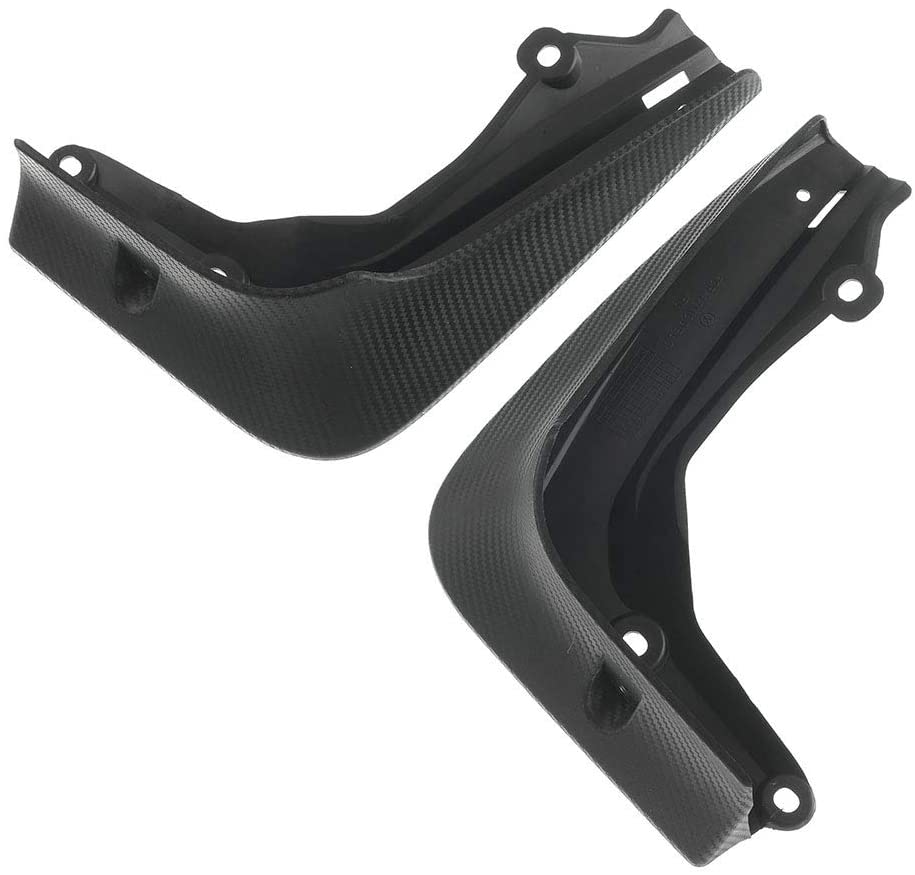 Tesla Model S Mud Flaps, No Drill, Premium Front & Rear Set, 4-Pc, Matte Carbon Fiber, 2017-2020 - Image 4