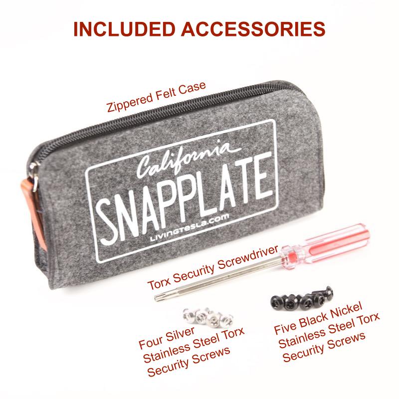 Tesla Model S SNAPPLATE Front License Plate Mount, Removable, 2016-2021 - Image 6