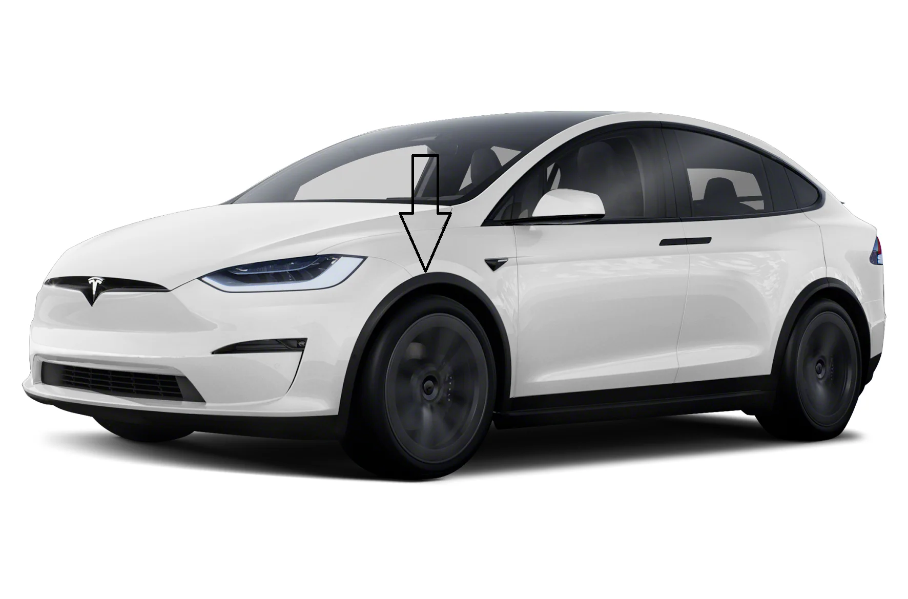 Tesla Model X Front Fender Garnish Molding, Left Front, New, 2016-2021 - Image 3