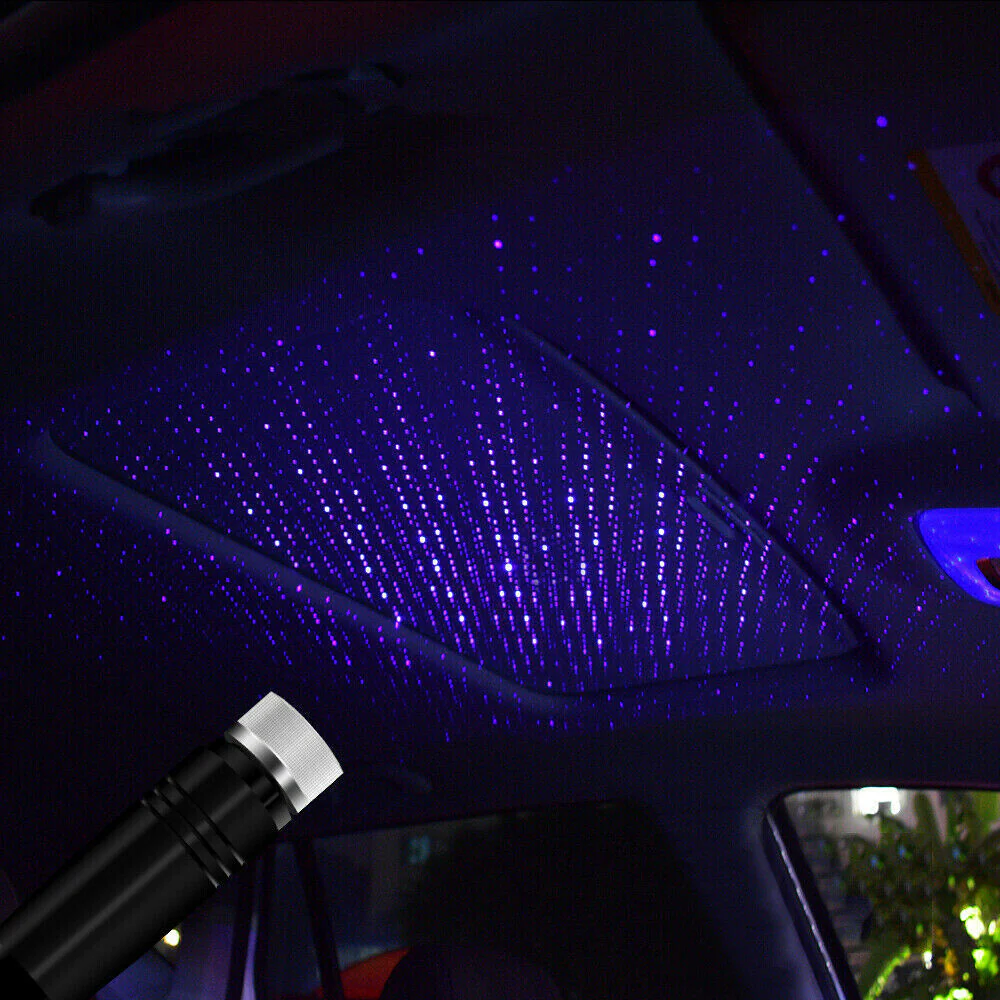 USB Interior Atmosphere Color Star Sky Lamp Ambient Star Light LED Projector - Image 3