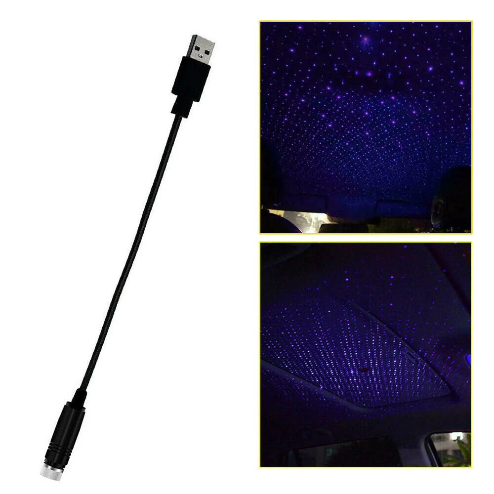 USB Interior Atmosphere Color Star Sky Lamp Ambient Star Light LED Projector - Image 5